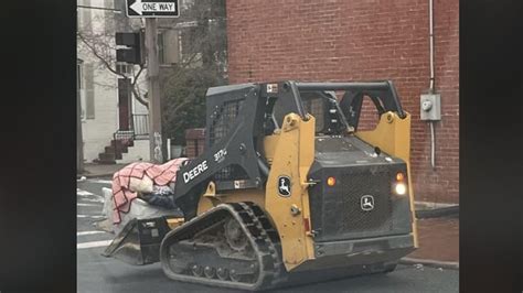 skid steer police chase frederick md|Man drives John Deere farm equipment through Frederick, .